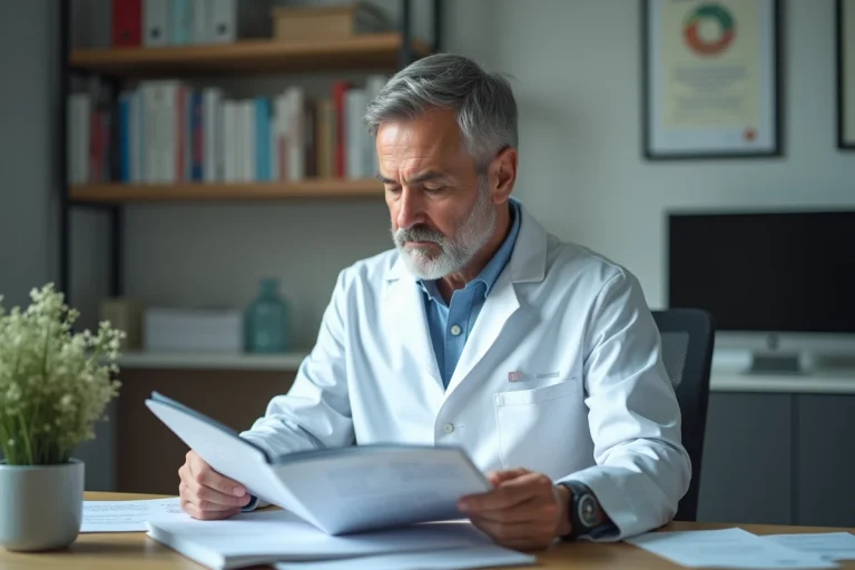 Médecin en consultation dans un bureau moderne